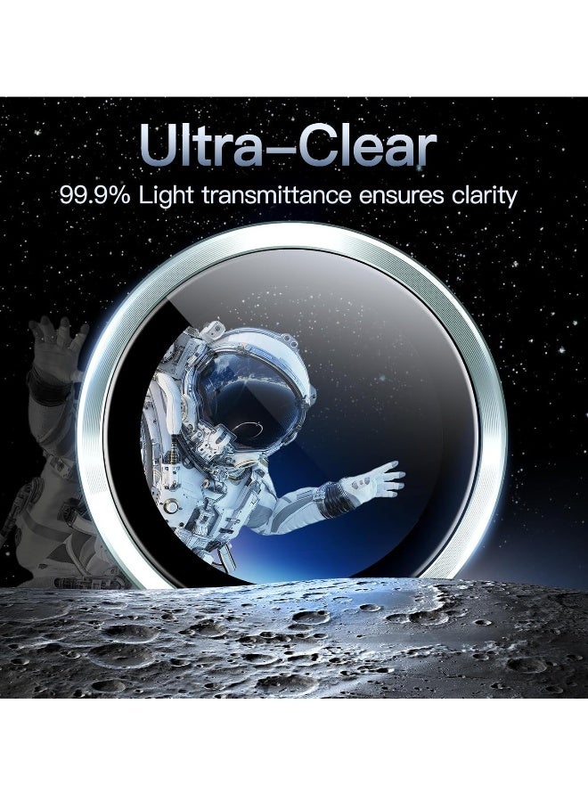 DUSALA Camera Lens Protector for iPhone 15 6.1-Inch and iPhone 15 Plus 6.7-Inch, 9H Tempered Glass Metal Individual Ring Cover, HD Clear, 1 Set (Blue) - Image 4