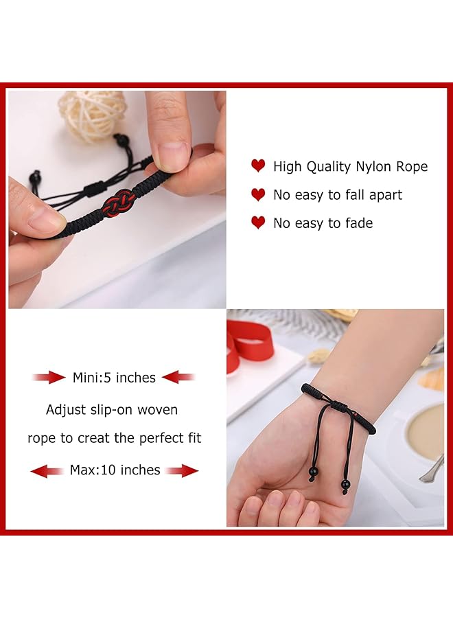 erorex Red String Bracelets Protection Adjustable Good Luck Knot Bracelet For Couples Friends Family Women Men Girls Boys Attraction Bracelets For Lover Best Friend Boyfriend Girlfriend Anniversary - Image 5