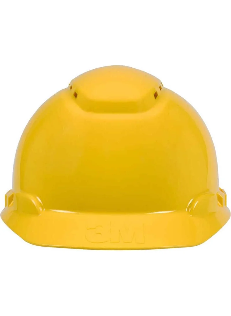 3M ™ H-700N-GU Hard Hat, Latch, Vented, Plastic Sweatband Helmet / Yellow