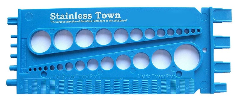 Stainless Town مقياس خيوط صمولة وصمولة من الفولاذ المقاوم للصدأ (أزرق) - Image 2