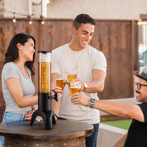 COSYOO Drink Tower, 1.5L Mimosa Tower Dispenser With Ice Tube and Led Light, Tabletop Beer Dispenser 1.58 Qt./50oz, Ideal for Parties Bars Pubs Restaurants - Image 5
