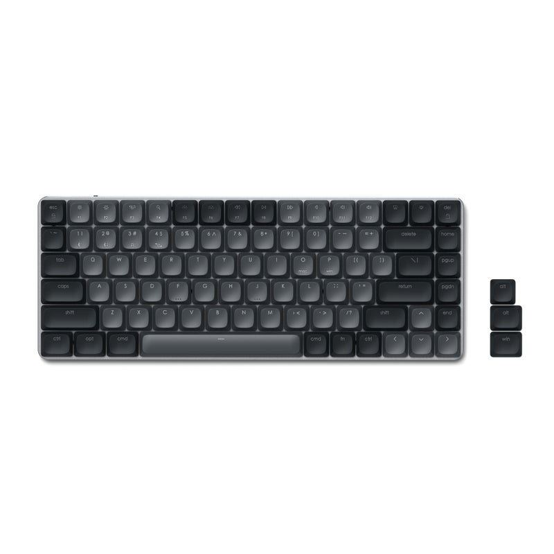 SATECHI SM1 Slim Mechanical Backlit Bluetooth Keyboard | Compact, Portable, Wireless w/ Swappable Keys 14 Backlight Patterns, Work & Gaming Keyboard for Mac & Windows, Connects to 4 Devices - Dark Gray - Image 3