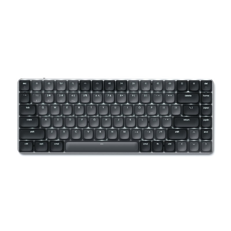 SATECHI SM1 Slim Mechanical Backlit Bluetooth Keyboard | Compact, Portable, Wireless w/ Swappable Keys 14 Backlight Patterns, Work & Gaming Keyboard for Mac & Windows, Connects to 4 Devices - Dark Gray - Image 2