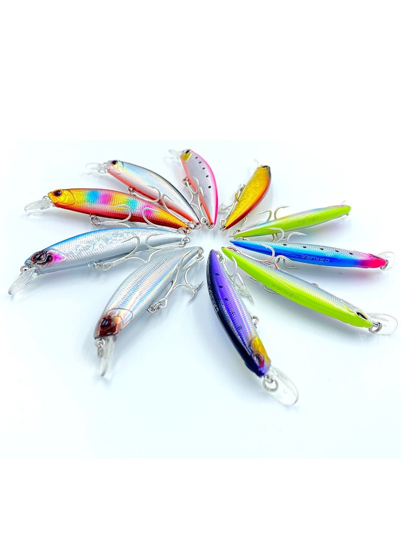 oakura Brute Fishing Lure Bkk Triple Hook - 90Mm Length, 19G Weight, Vibrating Sinking Action, Low Air Resistance Design, 10 Mesmerizing Colors  - Image 2