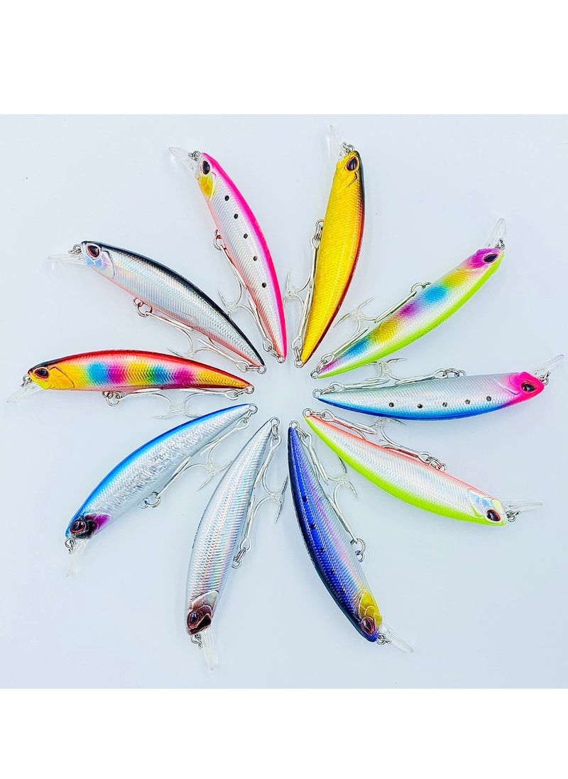 oakura Brute Fishing Lure Bkk Triple Hook - 90Mm Length, 19G Weight, Vibrating Sinking Action, Low Air Resistance Design, 10 Mesmerizing Colors  - Image 3