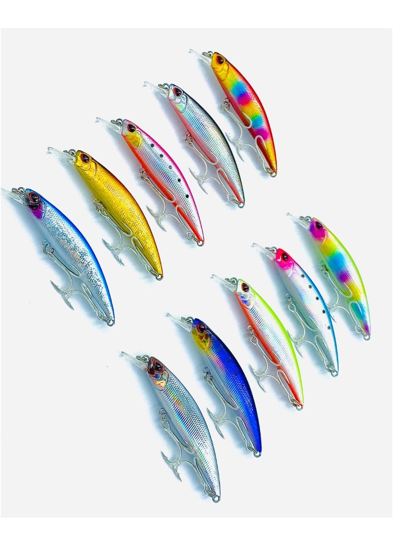 oakura Brute Fishing Lure Bkk Triple Hook - 90Mm Length, 19G Weight, Vibrating Sinking Action, Low Air Resistance Design, 10 Mesmerizing Colors  - Image 4