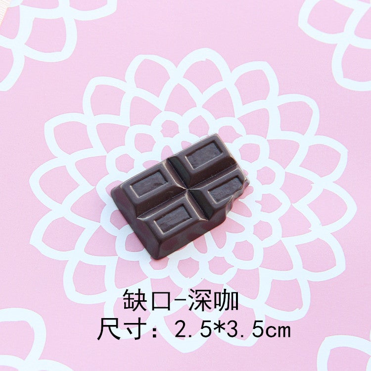 Generic Large Imitation Chocolate Resin DIY Keychain Fridge Magnet Gap-Deep Cafe