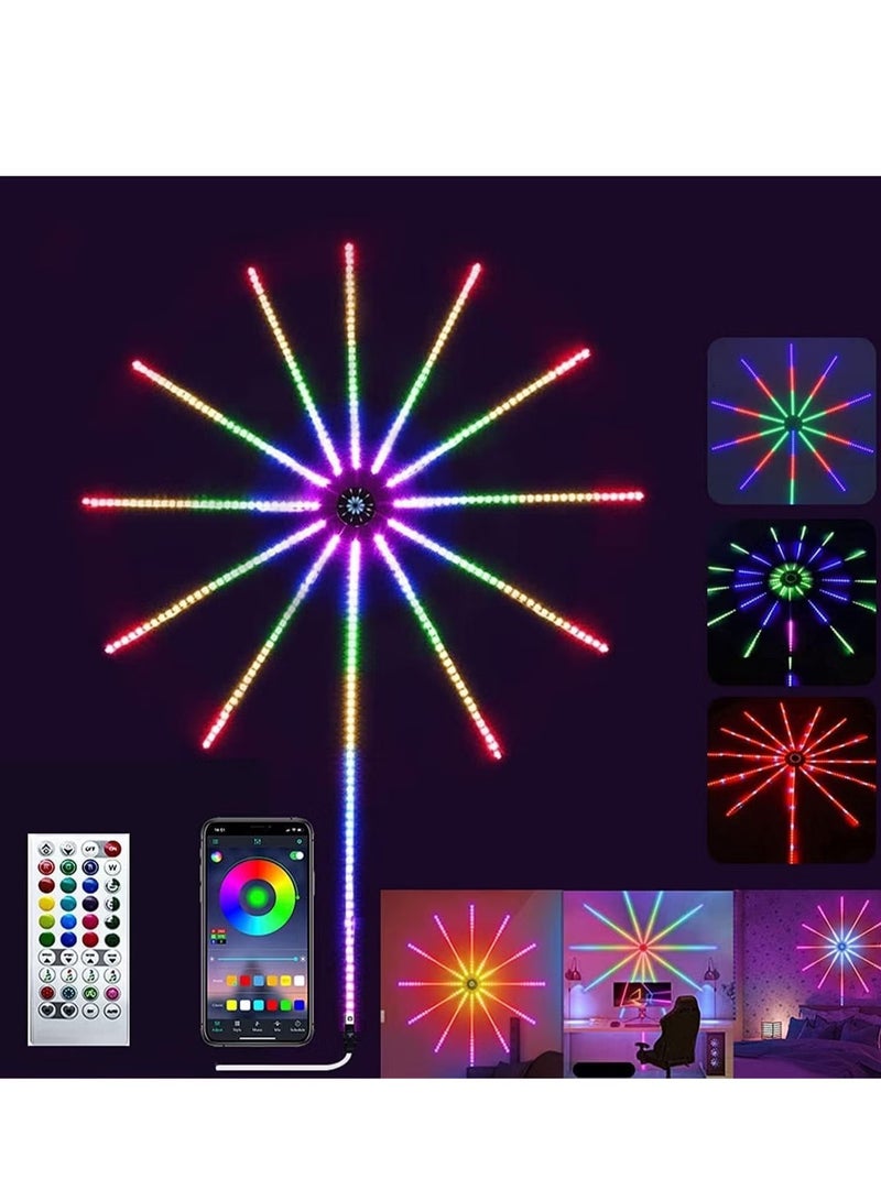 JAJEEK NEW Smart Firework Lights Indoor – RGB Color Changing LED Strip Lights with App & Remote Control, Dynamic Modes, Music Sync, Mic & Rhythm Control for Bedroom, Room Decor - Image 2