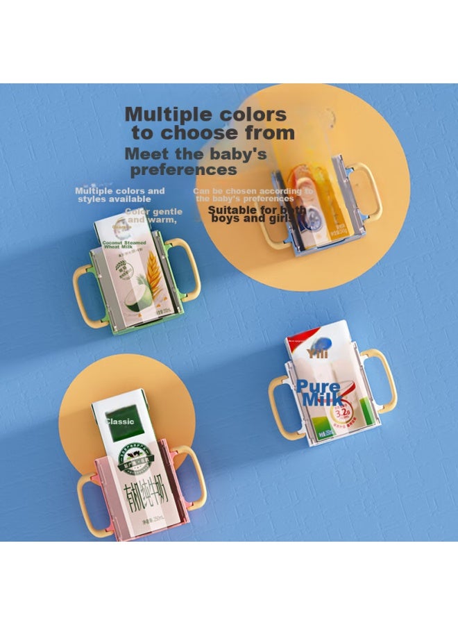 Bao Shi Baoshi Children's Beverage Anti-press Cup Holder, Boxed Milk Cup Sleeve, Anti-spill Cup Stand, Multifunctional Extendable Beverage Cup Holder - Image 4