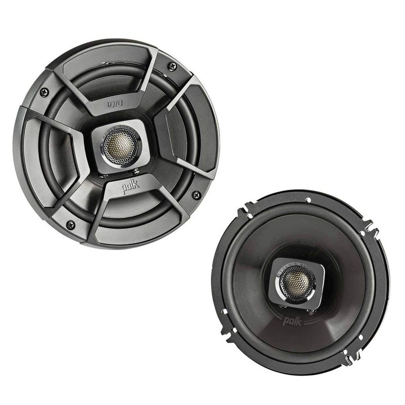 Polk Audio DB652 DB Series 65 Coaxial Speaker for Car Marine 2Way Boat Car Audio Speaker 4022kHz Frequency Response Polypropylene Woofer Cone 34 Silk Dome Tweeter Black