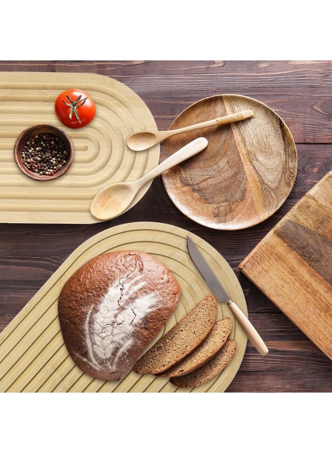 Chunful 2 Pcs Decorative Wood Cutting Board Wooden Board Rainbow Shaped Wood Serving Trays Boho Cutting Chopping Block Decor Serving Trays for Home Kitchen Decoration(Wood Color,Bamboo) - Image 5