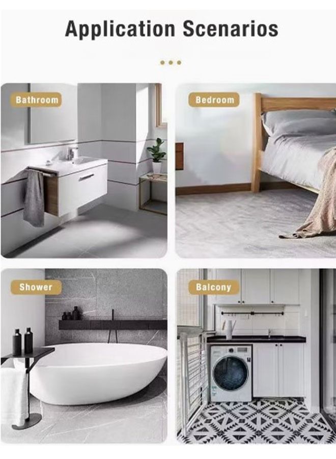 ZCM-HAPPY Fashion Shower Mat Diatom Mud Bathroom Mat Floor Mat Door Mat for Bathroom Hallway Entrance Anti-Slip Super Absorbent Quick Dry 50x80CM - Image 3