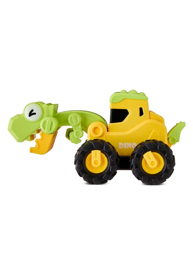 Crazy Boss Dinosaur Truck Toy for Kids Press & Go Friction Powered Construction Vehicle Cartoon Dino Car Toy for Boys & Toddlers - Image 1