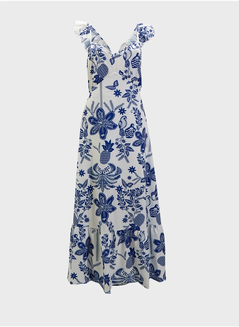 ايلا بلس Floral Printed Dress