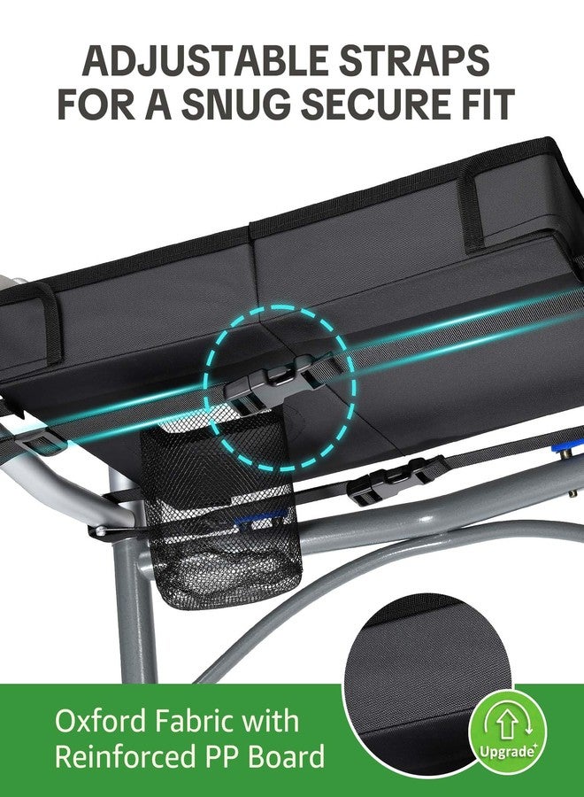 FANGSUN Walker Tray for Folding Walker 2.0 - Upgraded Detachable Tray for Walkers with Extended Straps & Cup Holder, Fits Standard Folding Walkers with Side Bars, Mobility Accessory for Seniors - Image 3