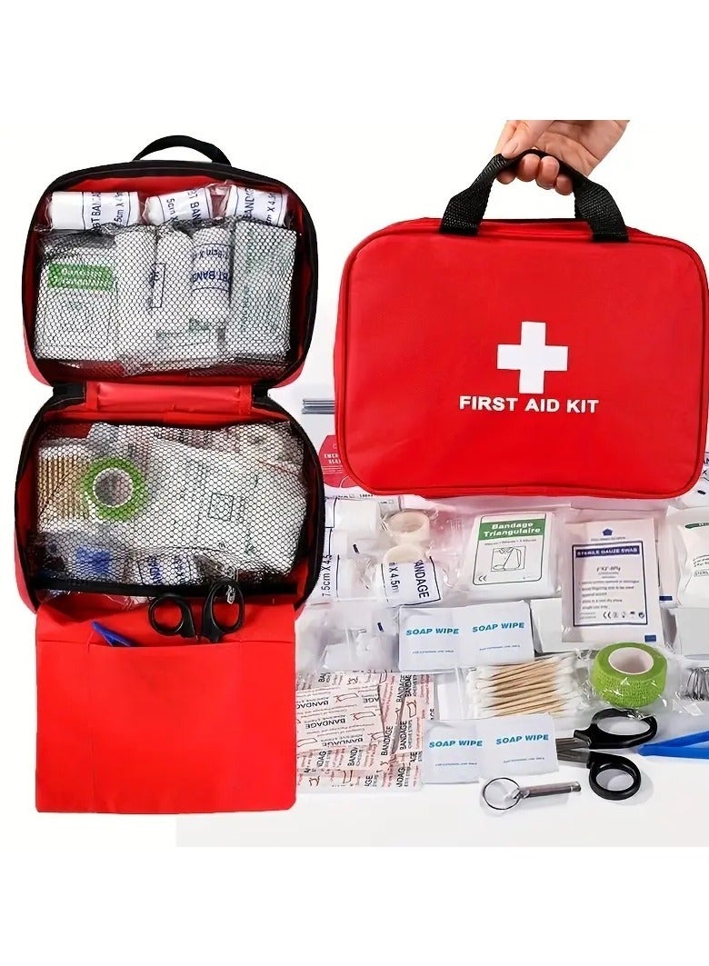 First Aid Portable Universal First Aid Kit - for Home/School/Outdoor Activities/Hiking/Car Travel and Camping - Quick Response First Aid Supplies -151 Pieces - Image 2