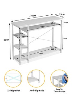 Stubborn 130*35*90cm 3 Tier Console Table with Storage Shelf Simple Sofa Table Coffee Corner and Entryway Table for Couch Hallway Entrance Living Room  - Image 4