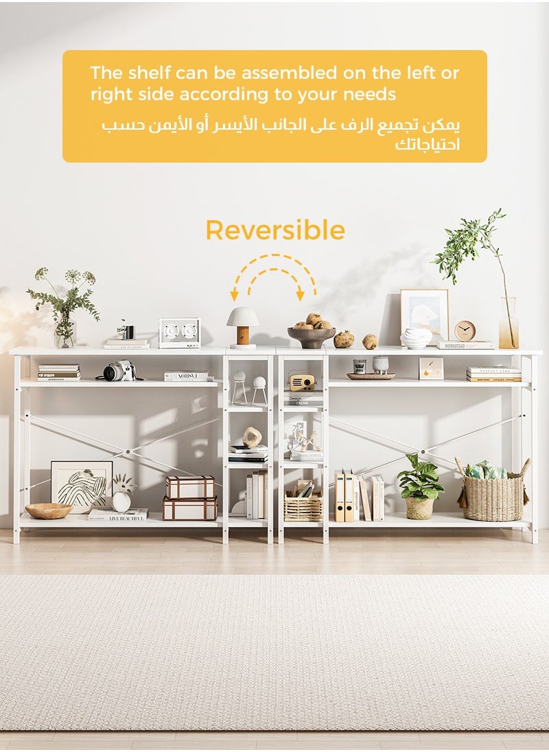 Stubborn - 130*35*90cm 3 Tier Console Table with Storage Shelf Simple Sofa Table Coffee Corner and Entryway Table for Couch Hallway Entrance Living Room - Image 1