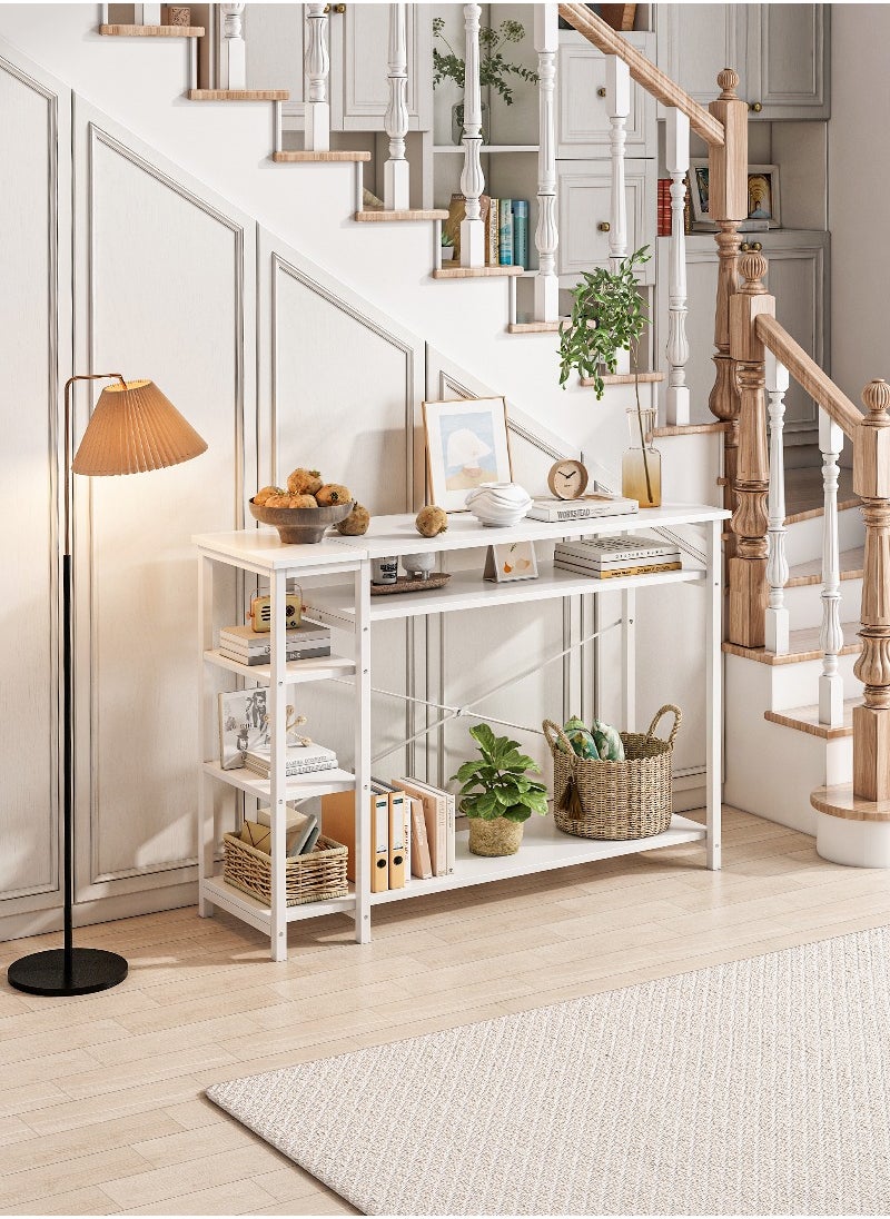 Stubborn - 130*35*90cm 3 Tier Console Table with Storage Shelf Simple Sofa Table Coffee Corner and Entryway Table for Couch Hallway Entrance Living Room - Image 1