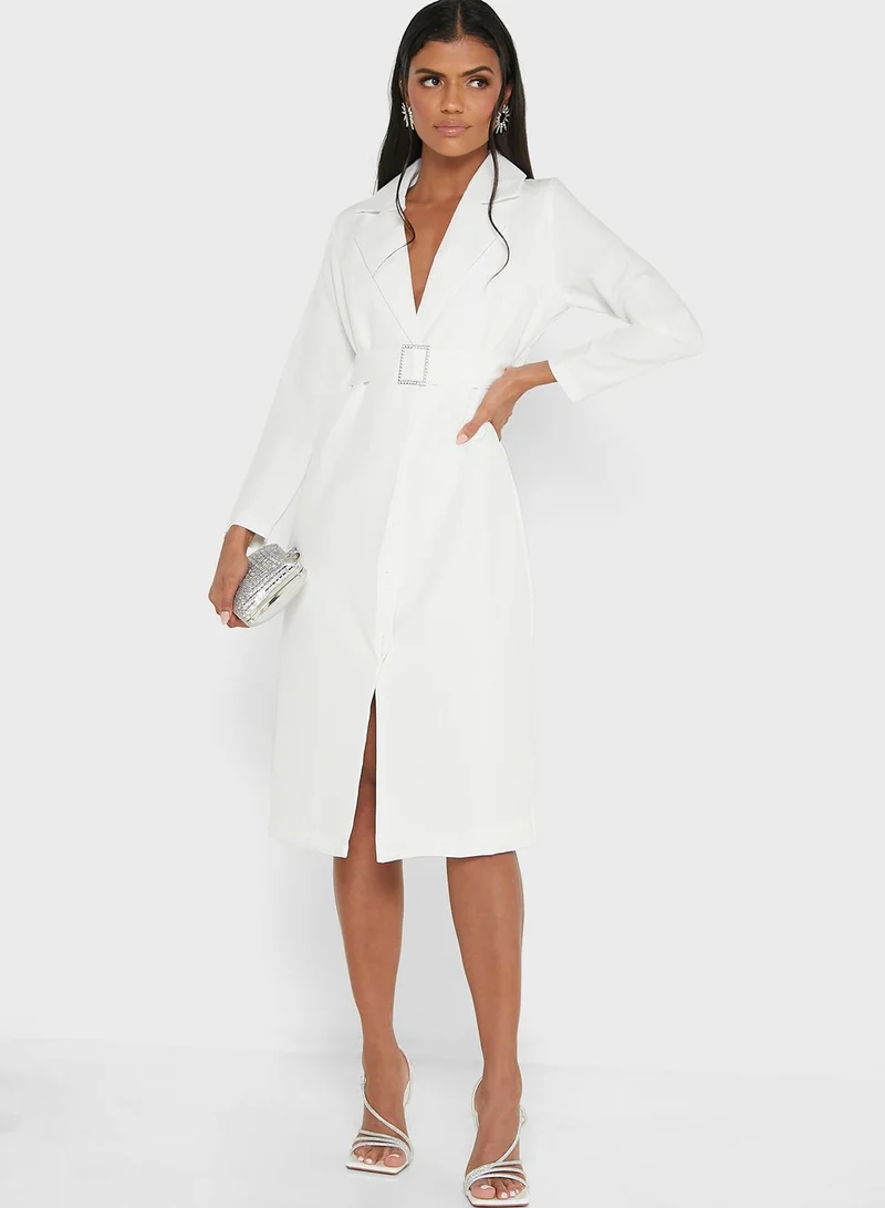ELLA Belted Blazer Dress