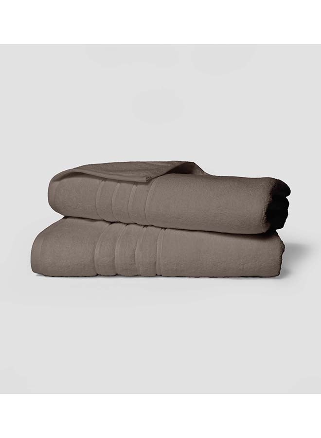 La'Marvel 2 Pieces Bath / Sheet / Pool Towel by La'Marvel, Beige 600 GSM 100% Cotton Plux Towels  - Image 2