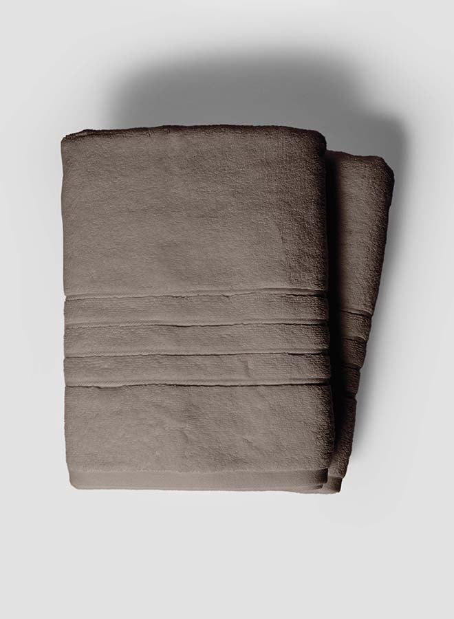 La'Marvel 2 Pieces Bath / Sheet / Pool Towel by La'Marvel, Beige 600 GSM 100% Cotton Plux Towels  - Image 4