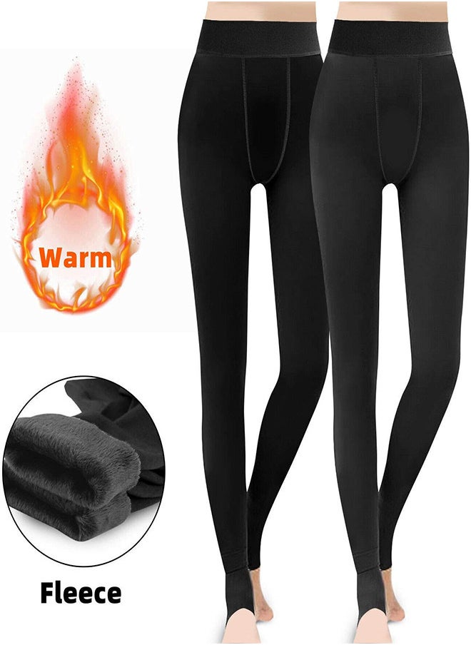 RATSAW - Women's Fleece Lined Leggings Thermal Thick Stretchy Leggings High Waisted Plush Warm Pants Trousers for Ladies - Image 1