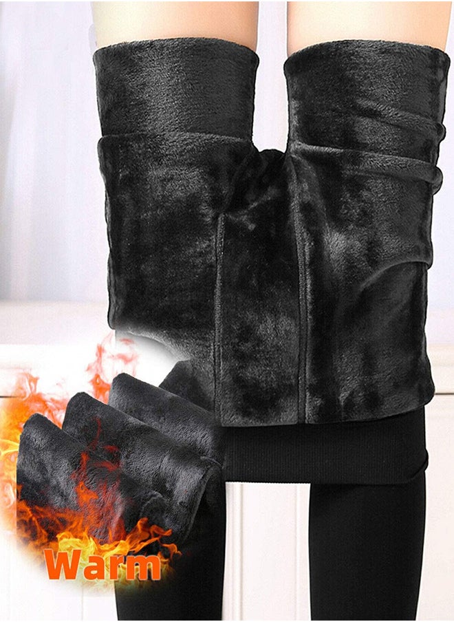 RATSAW - Women's Fleece Lined Leggings Thermal Thick Stretchy Leggings High Waisted Plush Warm Pants Trousers for Ladies - Image 1