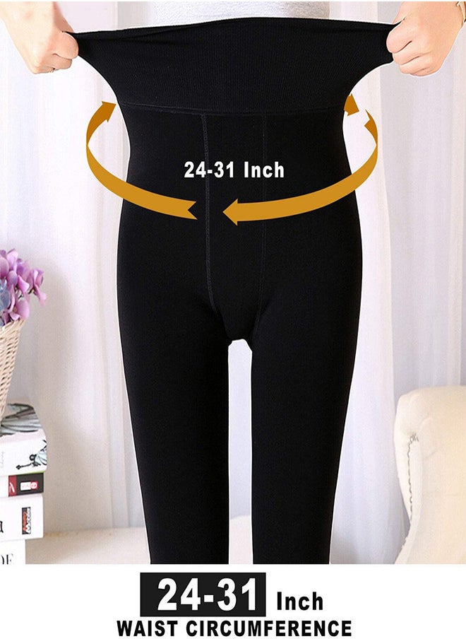 RATSAW - Women's Fleece Lined Leggings Thermal Thick Stretchy Leggings High Waisted Plush Warm Pants Trousers for Ladies - Image 1