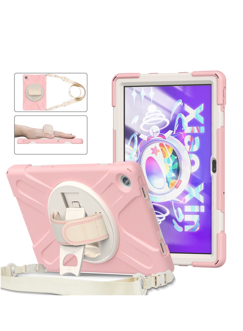 Case for Lenovo Tab M10 Plus 10.6 3rd Gen 2022 (Model: TB125FU/TB128FU/TB128XU), Portable Shockproof Hybrid Cover, Hook-and-Loop Swivel Handle