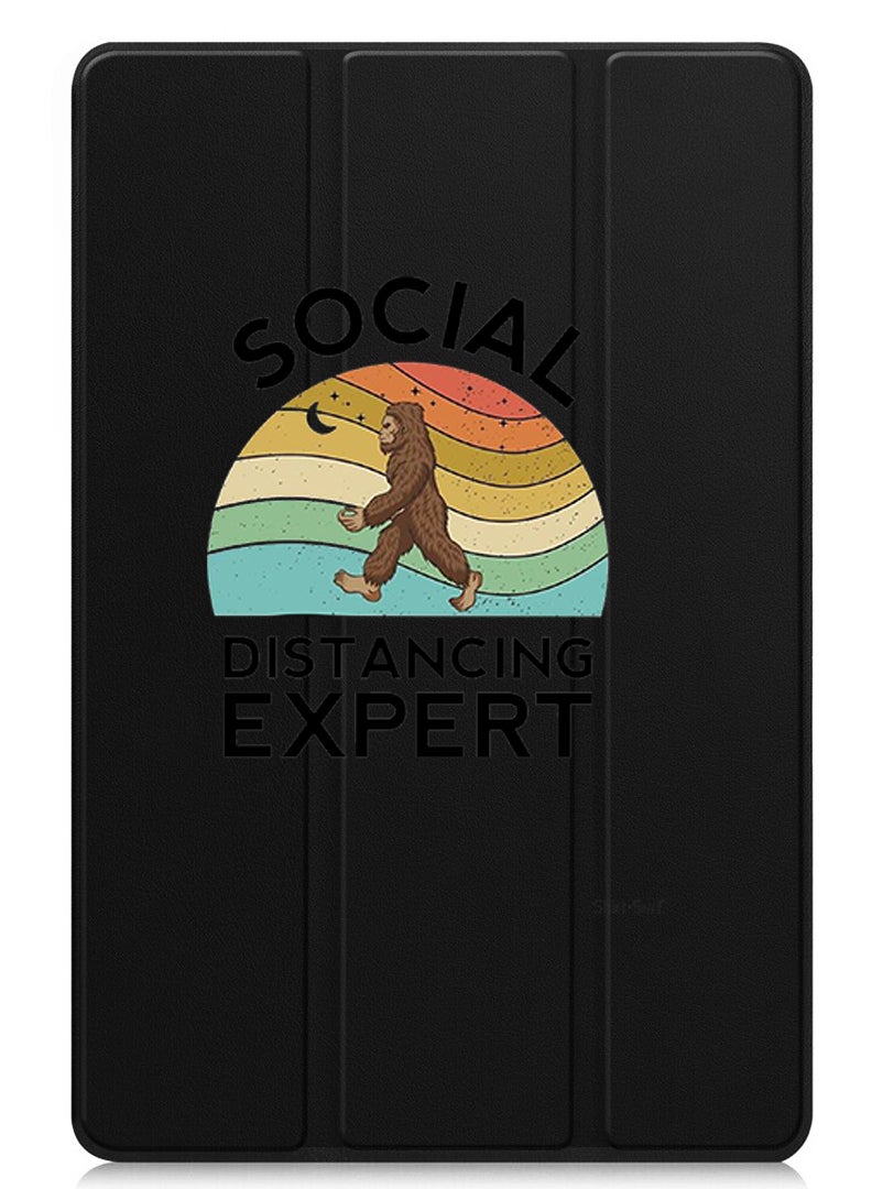 Theodor Protective Flip Case For Apple iPad Pro 13 (2024) With Trifold Stand Auto Wake Sleep Shockproof Cover Social Distancing expert black - Image 1