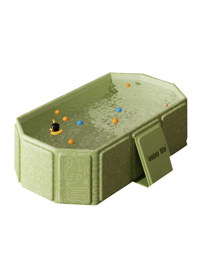 XiuWoo - Foldable Baby Bathtub with Reinforced Support Extra Large Capacity and Premium Safe Materials Complete Bath Set with Ocean Balls and Duck Toys - Image 1