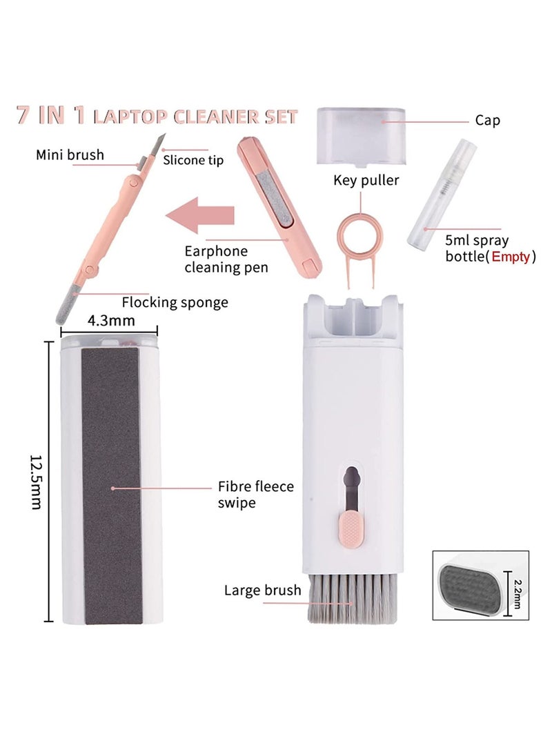 YQbest - Laptop Cleaner, 7 in 1 Keyboard Cleaner Set, Computer MacBook Earphone Cleaning Kit, Tablet and Screen Dust Brush Including Soft Sweep - Image 1