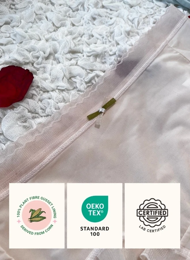Intimate Queen Cream Layela Corn Bae – Barely-There Wellness Hiphuggers | Breathable, Sweat-Safe & Gentle on Sensitive Days for Women | Best Price UAE