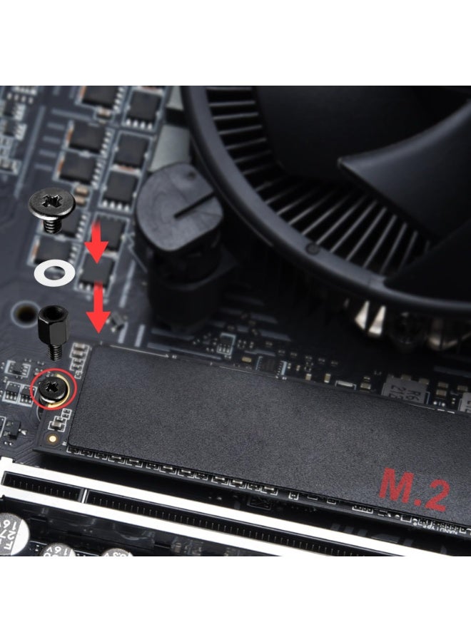 Chabeia M.2 SSD Screws Kit，Nvme M2 Screws Suitable for PS5 ASUS MSI Gigabyte NGFF Motherboard - Image 3
