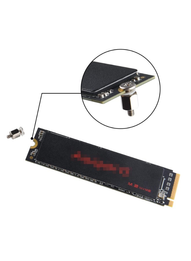 Chabeia M.2 SSD Screws Kit，Nvme M2 Screws Suitable for PS5 ASUS MSI Gigabyte NGFF Motherboard - Image 5