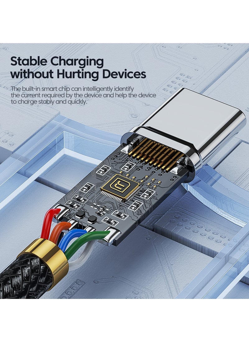USB A to C Cable Fast Charging Cable, 100W/6A  USB C Charging Cable,USB Type C Cable Nylon Braided 480Mbps USB C Fast Charging Cable for iPhone and samsung