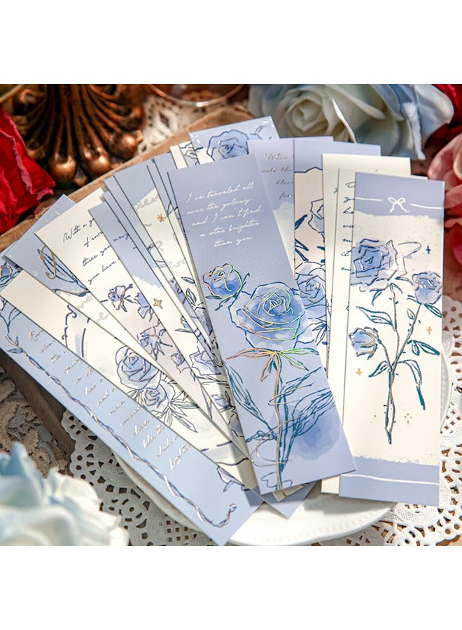 20 PCS Vintage Rose Theme Paper Bookmarks for Book Lovers, Boxed Bookmarks Set，Book Markers for Students Teachers Book Lovers Book Club Library (Rose) - Image 4