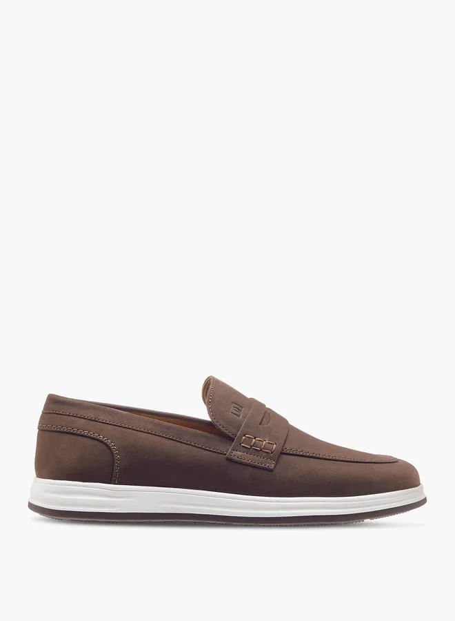 DUCHINI Men's Cutout Detail Slip-On Loafers