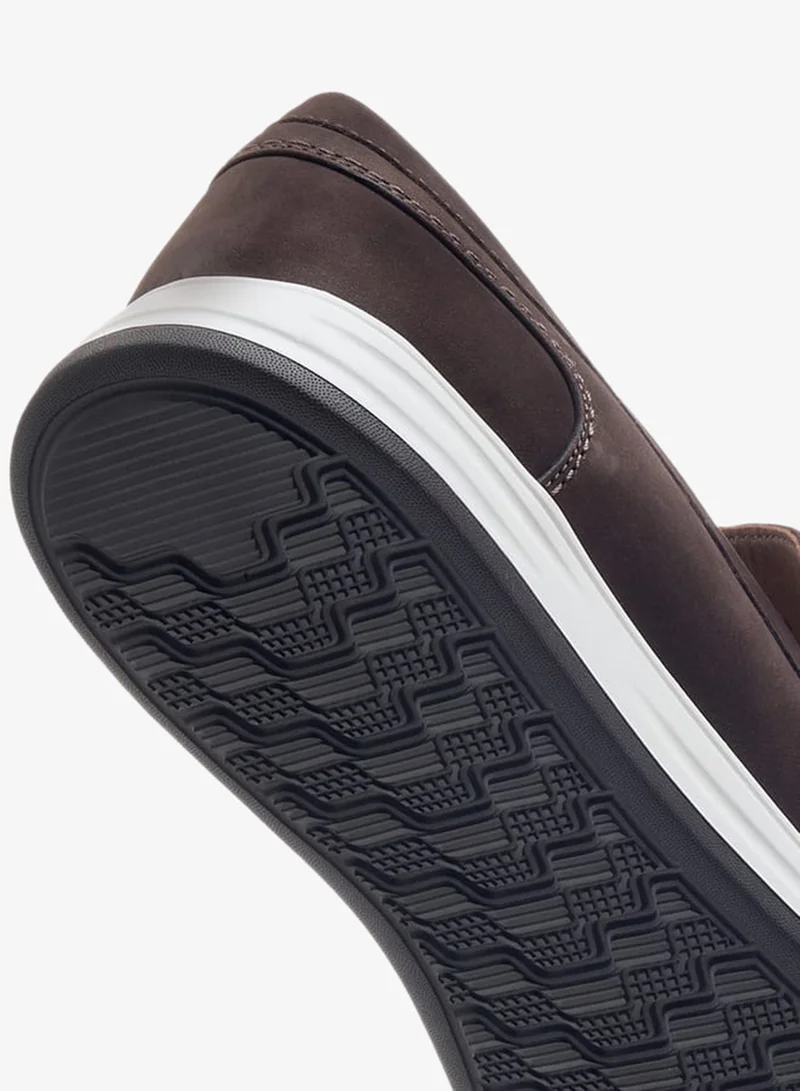 DUCHINI Men's Cutout Detail Slip-On Loafers