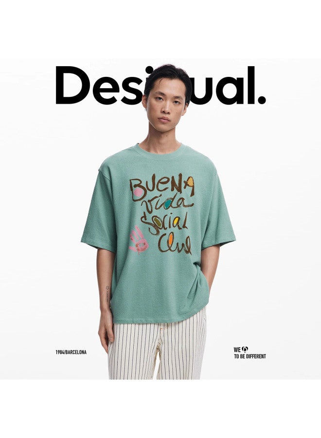 DESIGUAL men's Round Neck Short-sleeve T-shirt With Multi-color Graffiti Print, Spring-summer 2025 Collection - Image 4