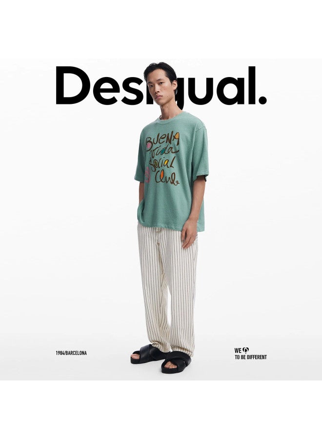 DESIGUAL men's Round Neck Short-sleeve T-shirt With Multi-color Graffiti Print, Spring-summer 2025 Collection - Image 5