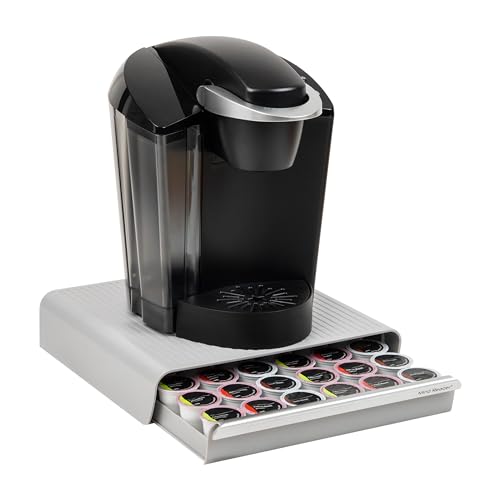 Mind Reader Single Serve Coffee Pod Drawer 36 Pod Capacity Countertop Organizer 1325L x 1275W x 275H Gray - Image 1
