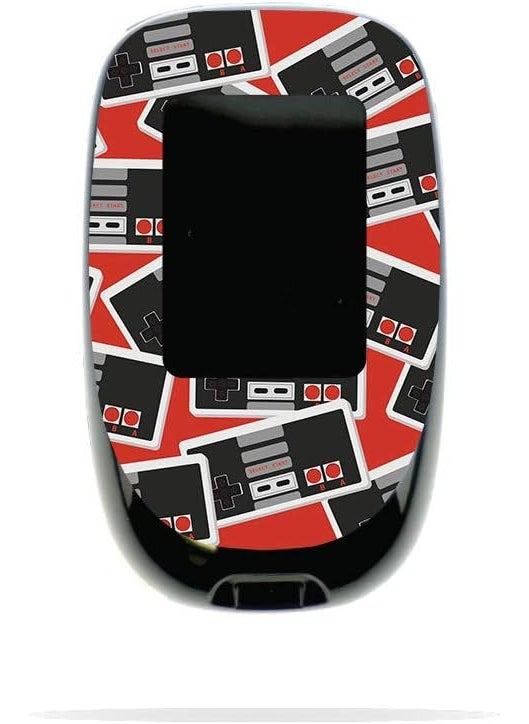 MIGHTY SKINS MightySkins Skin Compatible with Accu-Chek Nano - Retro Controllers 3 | Protective, Durable, and Unique Vinyl Decal wrap Cover | Easy to Apply, Remove, and Change Styles | Made in The USA 