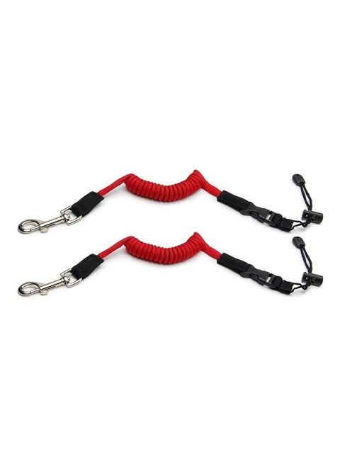 1 Piece Elastic Kayak Canoe Paddle Leash Safety Boat Fishing Rod Pole Coiled Lanyard Cord Tie Rope