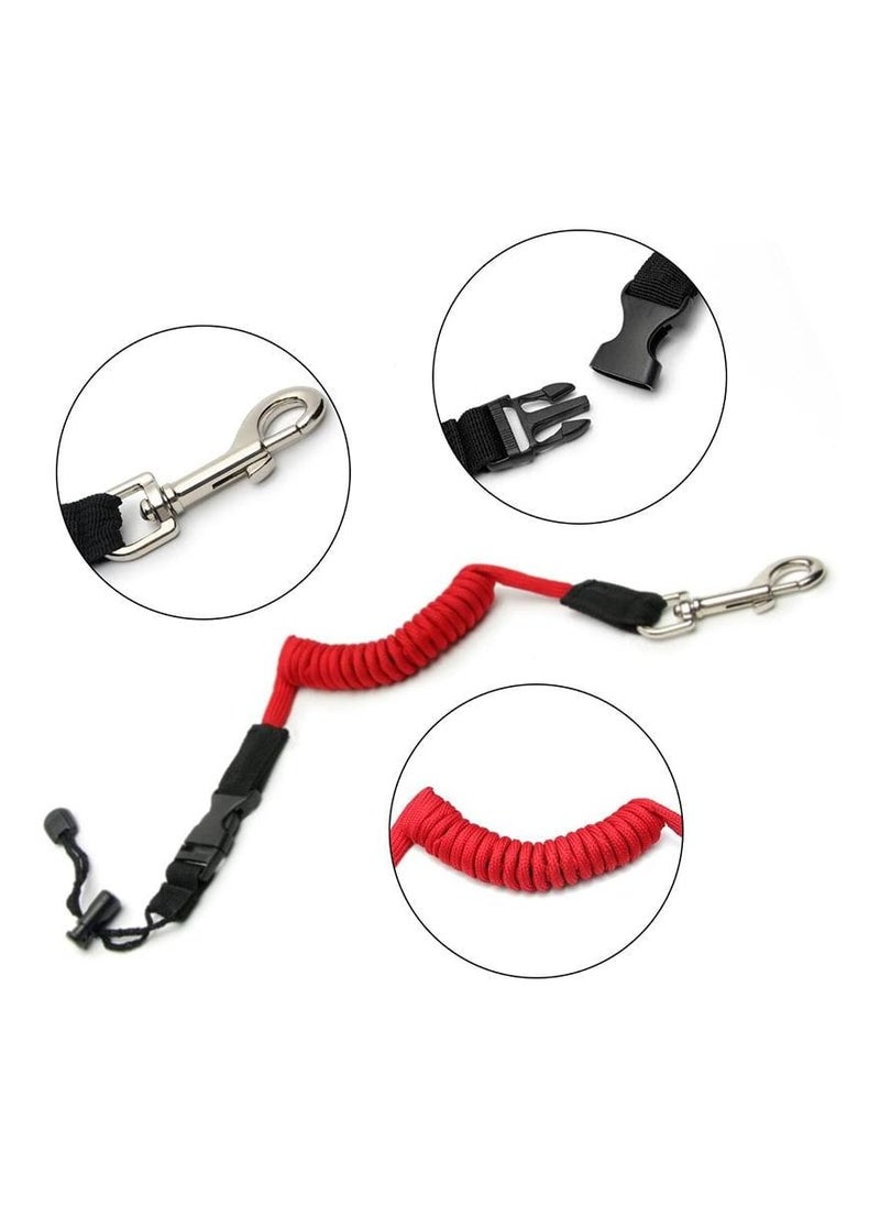 Seven Seas - 1 Piece Elastic Kayak Canoe Paddle Leash Safety Boat Fishing Rod Pole Coiled Lanyard Cord Tie Rope - Image 1