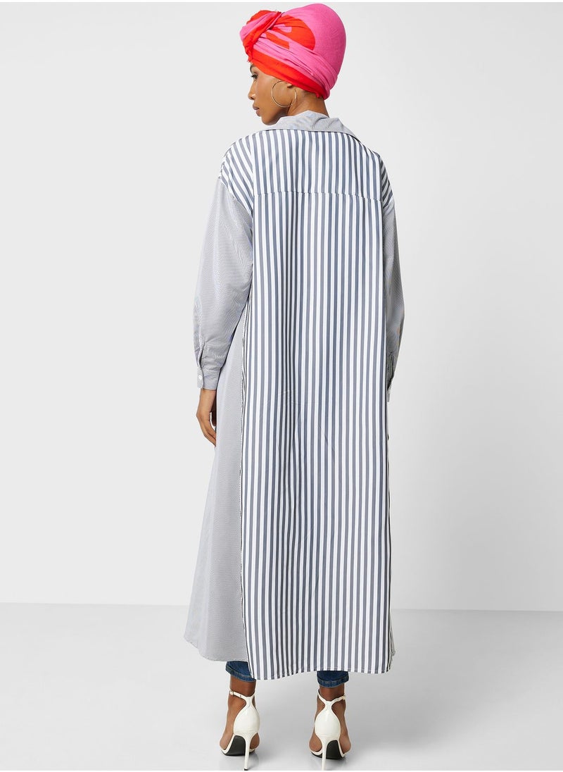 Khizana - Stripe Printed Dress - Image 1