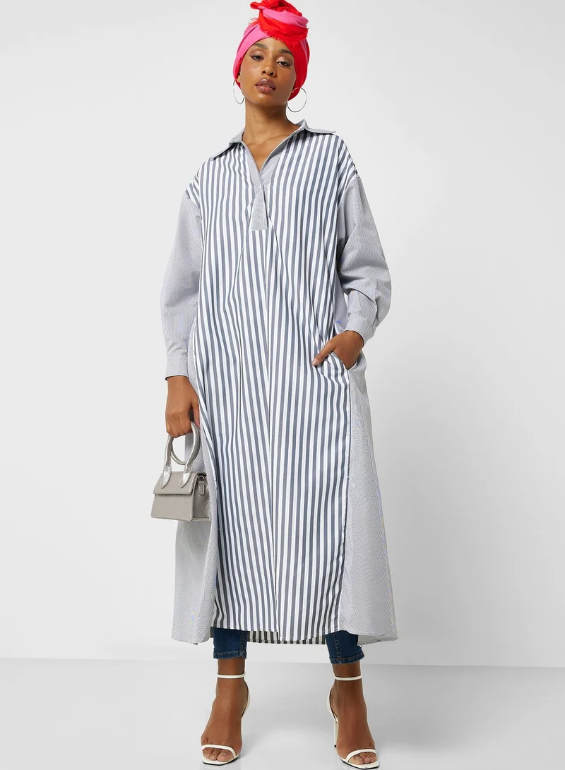 Khizana Stripe Printed Dress