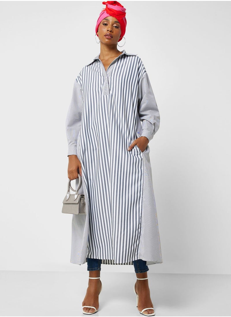 Khizana - Stripe Printed Dress - Image 1