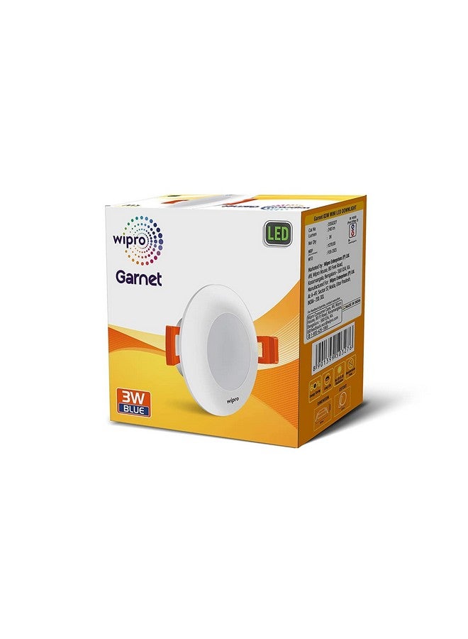 Wipro Garnet 3W Led Mini Downlight for Home & Cabinet| Blue|Compact Design with 120° Beam Angle|Recessed Down Light for False Ceiling|Cutout-2.3 Inch|Pack of 6 - Image 3